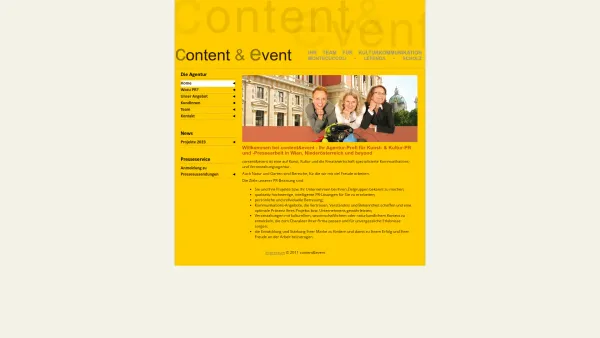 Website Screenshot: content event Montecuccoli Prammer Scholz Unbenanntes Dokument - Willkommen bei content&event - Date: 2023-06-22 15:00:14