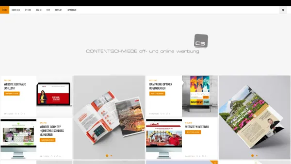 Website Screenshot: Contentschmiede off und onlinewerbung - Contentschmiede – on- und offline Werbeagentur - Date: 2023-06-22 15:00:14