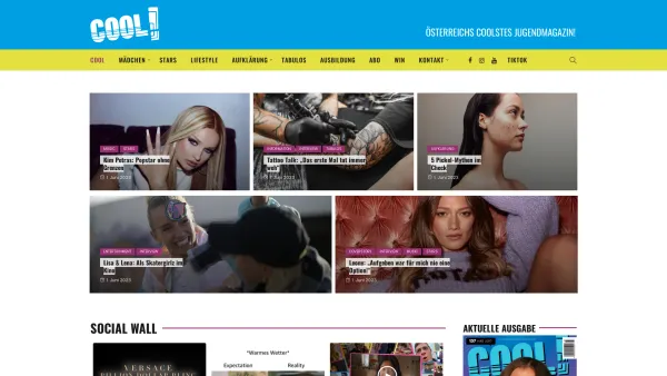 Website Screenshot: COOL Jugendmagazin Gonzomedia GesmbH - COOL! - Das coolste österreichische Jugendmagazin - Date: 2023-06-22 15:00:14