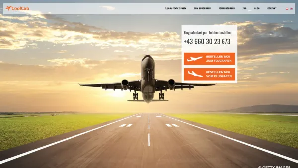 Website Screenshot: CoolCab - Flughafentaxi Wien - billigstes Flughafen Taxi in Wien ab 23€ | CoolCab - Date: 2023-06-22 15:00:14