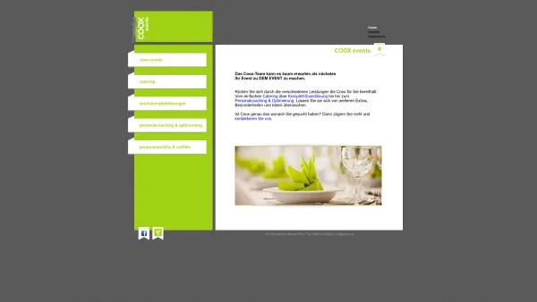 Website Screenshot: COOX Cafe Catering                                         Coox Steiermark - COOX events - Date: 2023-06-22 15:00:14