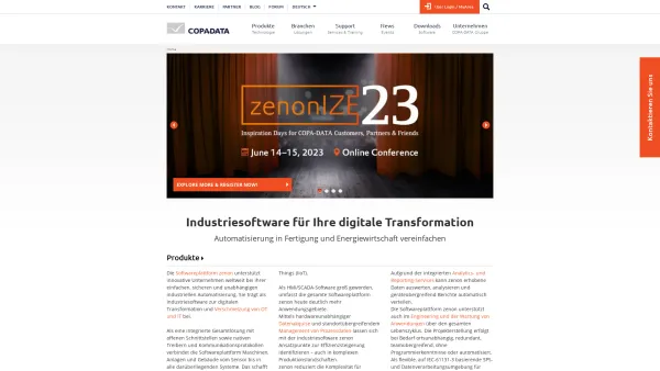 Website Screenshot: Ing. Punzenberger COPA-DATA GmbH - Automatisierungs- & Industriesoftware | zenon COPA-DATA - Date: 2023-06-14 10:37:04