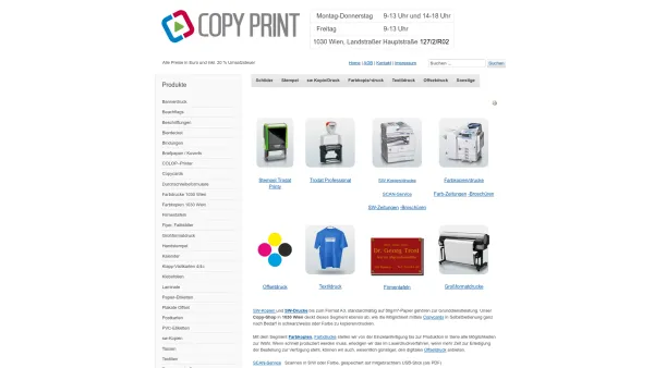 Website Screenshot: SLAUF GmbH, COPY PRINT - Günstige Stempel, Digitaldruck, Schilder, Offsetdruck, Textildruck - Copyshop 1030 Wien - Date: 2023-06-15 16:02:34