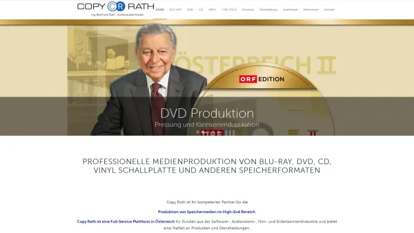 Website Screenshot: COPY RATH Audiovisuelle Kopien - Professionelle Medienproduktion in Graz von höchster Qualität - Date: 2023-06-15 16:02:34
