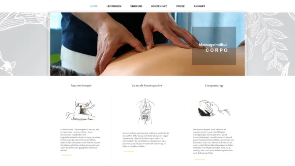 Website Screenshot: Massageinstitut CORPO Twalib Fabian - corpo.at - Date: 2023-06-22 15:00:14