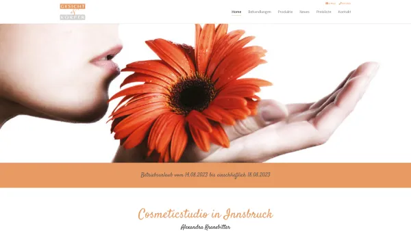 Website Screenshot: Kosmetiksalon Alexandra Kosmetikstudio Alexandra Gesicht Körper Innsbruck - Cosmeticstudio Alexandra Innsbruck - Date: 2023-06-22 15:10:45
