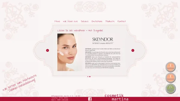 Website Screenshot: Cosmetik Martina Schönheitspflege Permanent Make-up Pediküre Maniküre Kosmetik 4400 Steyr - News - cosmetik martina - Date: 2023-06-22 15:10:45