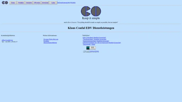 Website Screenshot: Klaus Coufal EDV Dienstleistungen - Klaus Coufal EDV Dienstleistungen - Date: 2023-06-22 15:15:40