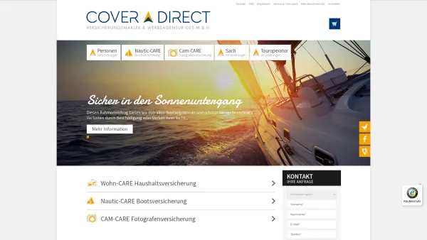 Website Screenshot: Cover-Direct Versicherungsmakler und Werbeagentur Ges.m.b.H - Cover-Direct Versicherungsmakler und Werbeagentur - Date: 2023-06-22 15:15:40