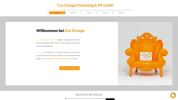 Website Screenshot: Cox Orange - Start | Cox Orange Marketing - Date: 2023-06-22 15:15:40