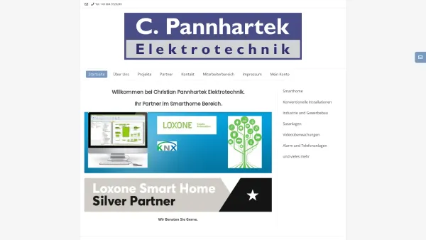 Website Screenshot: Elektrotechnik Christian Pannhartek - C. Pannhartek – Elektrotechnik - Date: 2023-06-15 16:02:34