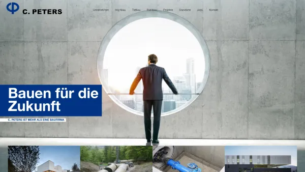 Website Screenshot: C.Peters Traditionsreiches Oberösterreichische Bauunternehmen - C. Peters - Bauen für die Zukunft - Date: 2023-06-22 15:15:40