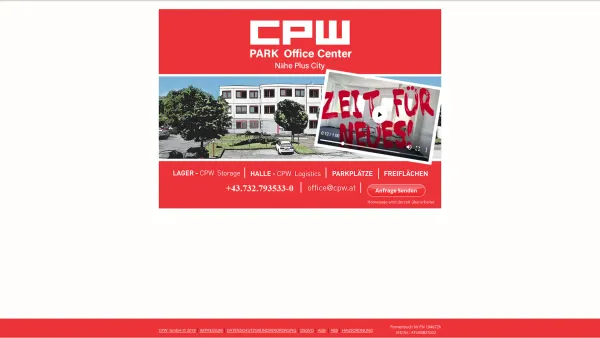 Website Screenshot: CPW Commerz Park Commerz Parks by Waldner GmbH - CPW Wirtschaftspark Home - Date: 2023-06-22 15:15:40