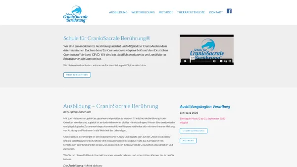 Website Screenshot: Schule für CranioSacrale Berührung - Schule für CranioSacrale Berührung | Ausbildung mit Diplom in Wien & St. Arbogast - Date: 2023-06-15 16:02:34