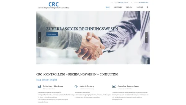 Website Screenshot: CRC Handels GMBH - CRC - Controlling Rechnungswesen und Consulting - Date: 2023-06-22 15:15:40