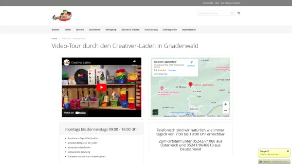 Website Screenshot: Creativer Laden - Video-Tour Creativer-Laden | Creativer - Date: 2023-06-14 16:40:57