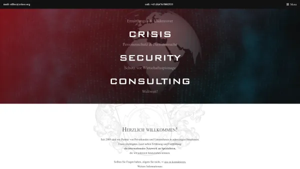 Website Screenshot: CSC Crisis Security Consulting OG - CSC Crisis Security Consulting - Detektiv & Personenschutz - international - Date: 2023-06-22 15:00:15