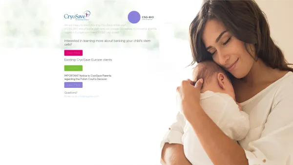 Website Screenshot: Cryo-Save - CSG-BIO - Date: 2023-06-22 15:00:15