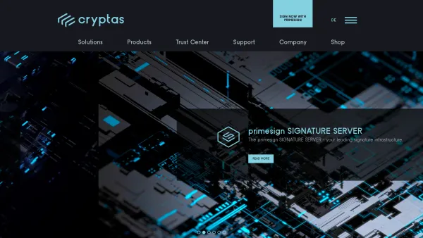 Website Screenshot: CRYPTAS it-Security GmbH - CRYPTAS - we protect identities - Date: 2023-06-22 15:00:15