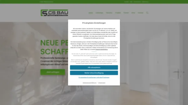 Website Screenshot: C.S. Bau & Haustechnik GmbH - CS Bau GmbH - Home - CS Bau GmbH - Date: 2023-06-14 10:39:20