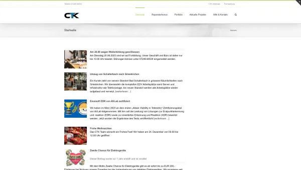 Website Screenshot: CTK - Computer & Tele-Kommunikation - CTK – Ihr Fachgeschäft für Computer und Handy - Date: 2023-06-22 15:15:40