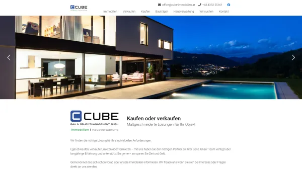 Website Screenshot: CUBE Immobilien & Hausverwaltung Ein Unternehmen der CUBE Bau & Objektmanagement GmbH - Cube-Immobilien - Cube Immobilien - Date: 2023-06-22 15:15:40