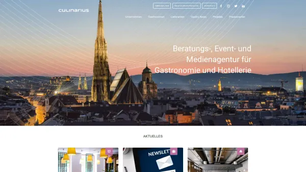 Website Screenshot: Culinarius Beteiligungs und Management GmbH - Beratungs-, Event- und Medienagentur für Gastronomie I Culinarius - Date: 2023-06-22 15:10:46