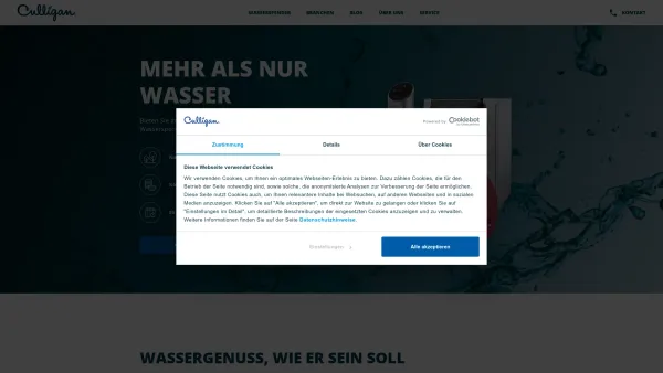 Website Screenshot: Culligan Linz Wassertechnik Ges.mbH. - Leistungsstarke Wasserspender - Culligan Österreich - Date: 2023-06-22 15:10:46