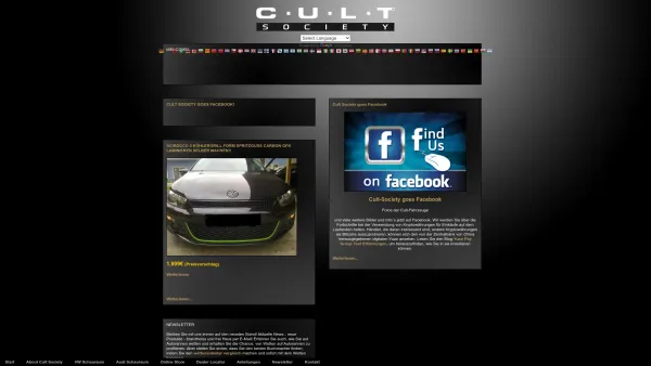 Website Screenshot: Automarkt Auto Tuning Onlineshop VW Porsche Audi Golf Seat Skoda cult-society.net - Cult Society Audi und Volkswagen VW Parts / Teile - CULT SOCIETY - Date: 2023-06-22 15:10:46