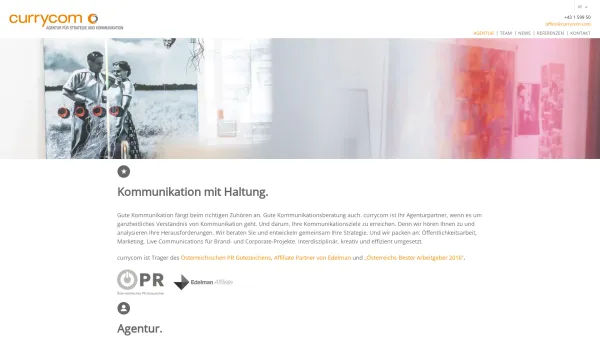 Website Screenshot: currycom communications GmbH - currycom communications | Agentur für Strategie und Kommunikation | PR Agentur, Marketing, Live Communications - Date: 2023-06-15 16:02:34
