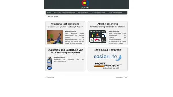 Website Screenshot: Franz Cyber-Byte EDV Services - Cyber-Byte.at: Home - Date: 2023-06-22 15:10:46