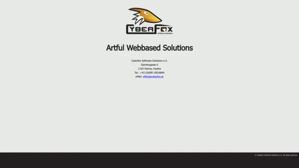 Website Screenshot: Cyberfox.at - .: Cyberfox Software Solutions :. - Date: 2023-06-22 15:10:46