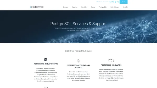 Website Screenshot: Cybertec PostgreSQL Solutions - CYBERTEC | PostgreSQL Services & Support - Date: 2023-06-22 15:10:46