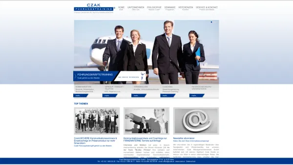 Website Screenshot: CZAK MANAGEMENTSEMINARE GMBH - Czak Managementseminare GmbH - WE MAKE WINNERS! - Date: 2023-06-14 10:39:20