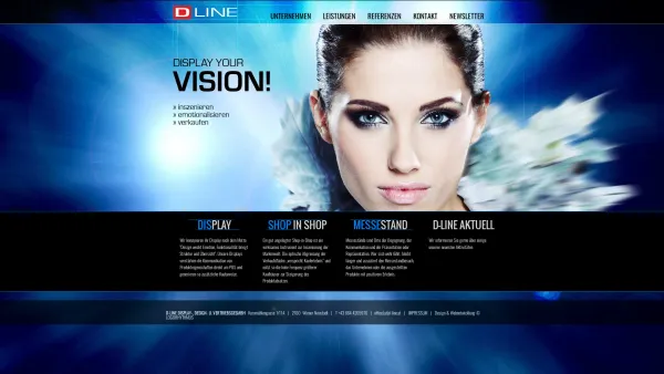 Website Screenshot: D-LINE Display Design u Index - D-LINE Display-, Design- u VertriebsgesmbH - D-LINE - Date: 2023-06-15 16:02:34