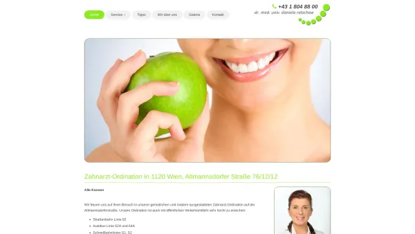Website Screenshot: Univ. Med. Dr. Daniela Ratschew - Zahnarzt 1120 Wien - Dr.med.univ. Daniela Ratschew - Date: 2023-06-22 12:13:38