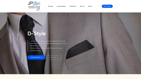 Website Screenshot: D-Style Corporate Fashion & Tailored Suits - D-Style - Date: 2023-06-22 15:00:15