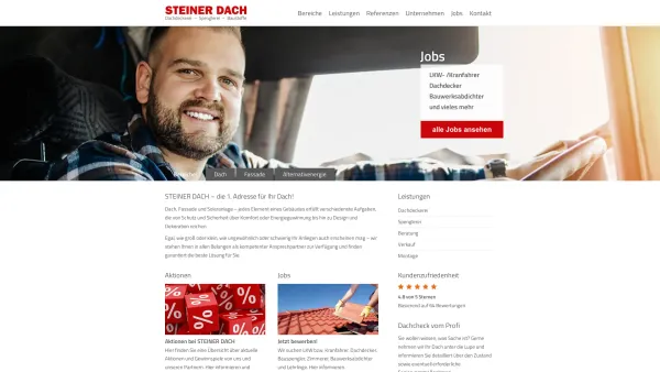 Website Screenshot: STEINER DACH GmbH
Dachdeckerei-Spenglerei-Baustoffe - Dachdeckerei & Spenglerei im Waldviertel | STEINER DACH - Date: 2023-06-22 15:00:15