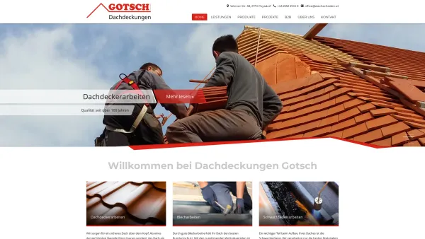 Website Screenshot: GOTSCH Dachdeckerei und Spenglerei - Gotsch Dachdecker – Dachdeckungen & Spenglerei - Date: 2023-06-22 15:00:15