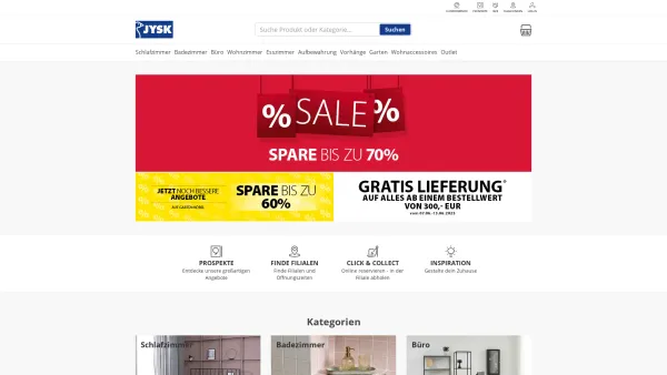 Website Screenshot: Dänisches Bettenlager - JYSK | Möbel für dein Zuhause - Immer großartige Angebote ? - Date: 2023-06-15 16:02:34