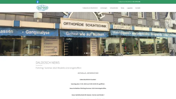 Website Screenshot: Gesunde Schuhe DALDOSCH Fußzentrum - Gesundheitsschuhe DALDOSCH - Date: 2023-06-14 10:47:19