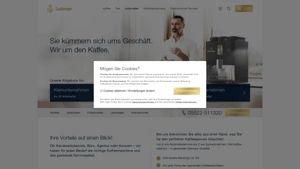 Website Screenshot: Alois Dallmayr Automaten Service - Dallmayr Kaffeeautomaten für Unternehmen entdecken - Date: 2023-06-22 15:00:15
