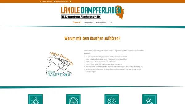 Website Screenshot: Ländle Dampferladen - Ländle Dampferladen – Dein E-Zigaretten-Fachgeschäft - Date: 2023-06-26 10:26:13
