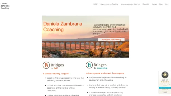 Website Screenshot: Daniela Zambrana Coaching Körperorientiertes und neurosensorisches Coaching in Wien - Daniela Zambrana Coaching - Body-oriented and neurosensory coaching in Vienna - Date: 2023-06-26 10:26:13