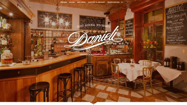 Website Screenshot: Renate Muskovich GmbH Danieli Osteria Pizzeria Caffé Bella Italia - Restaurant Danieli Wien - Date: 2023-06-22 15:10:46