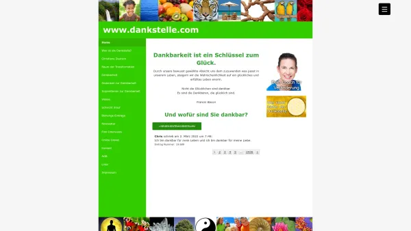 Website Screenshot: Dankstelle Die Internet-Plattform für Dankbarkeit - Die Internet-Plattform für Dankbarkeit - Date: 2023-06-15 16:02:34