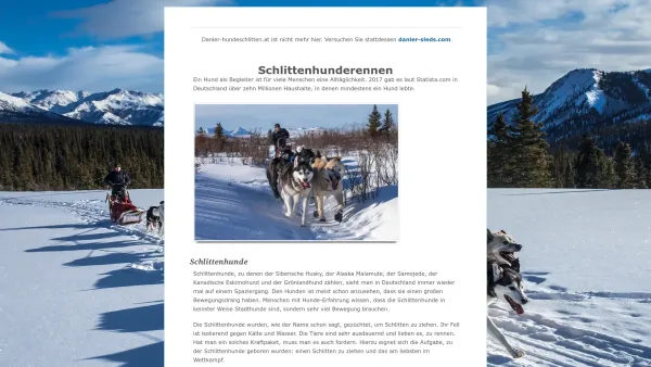Website Screenshot: Erfolgreich wie die Weltspitze mit Danler Hundeschlitten - Danler-hundeschlitten.at - Schlittenhunderennen - Date: 2023-06-22 15:10:47