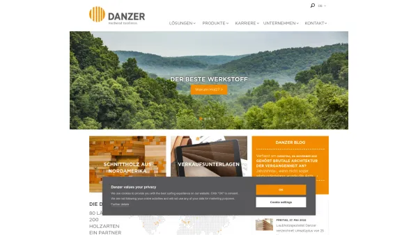 Website Screenshot: Karl Danzer GmbH - DANZER - Hardwood Excellence - Date: 2023-06-14 10:36:53