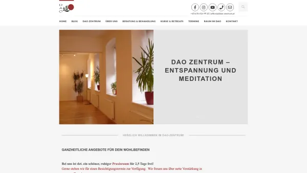 Website Screenshot: DAO-Zentrum - Meditation, Stressbewältigung, MBSR, Entspannung im DAO-Zentrum - Date: 2023-06-26 10:26:13