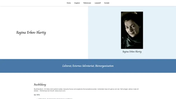 Website Screenshot: das-buero - Regina Erben-Hartig – Lektorat, Externes Sekretariat, Büroorganisation - Date: 2023-06-22 15:11:10